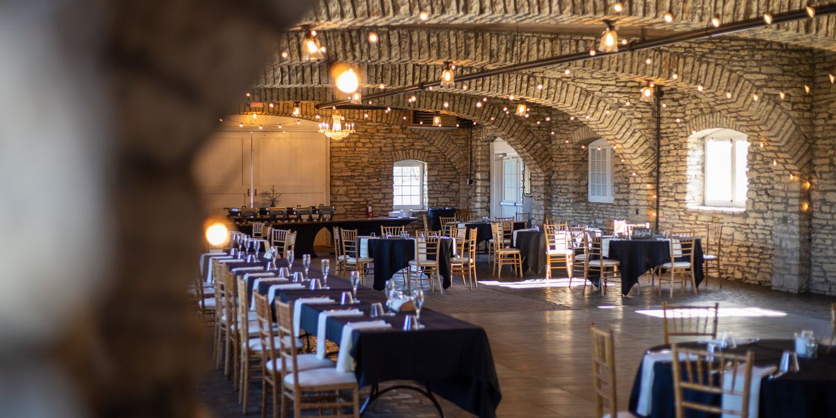 Rustic interior space at Gateway Conference & Event Center in Clayton, NC